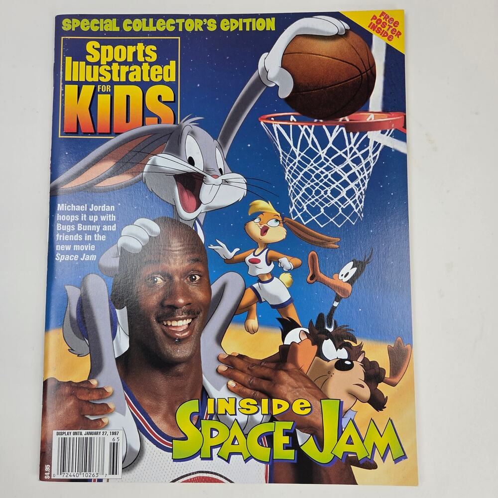 Sports Illustrated For Kids Space Jam Michael Jordan 1997 Newsstand Poster
